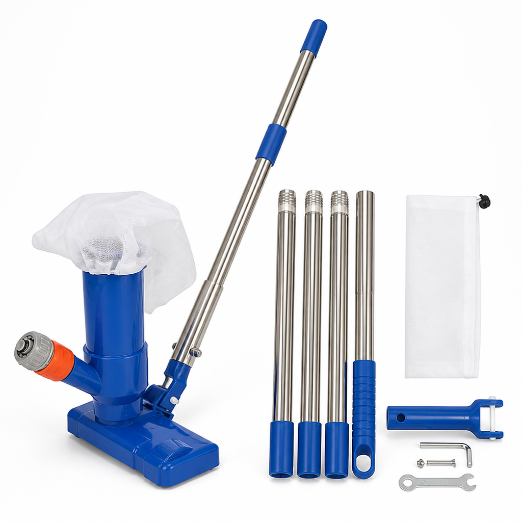 Corrosion-Resistant Telescopic Stainless Steel Pool Vacuum Kit