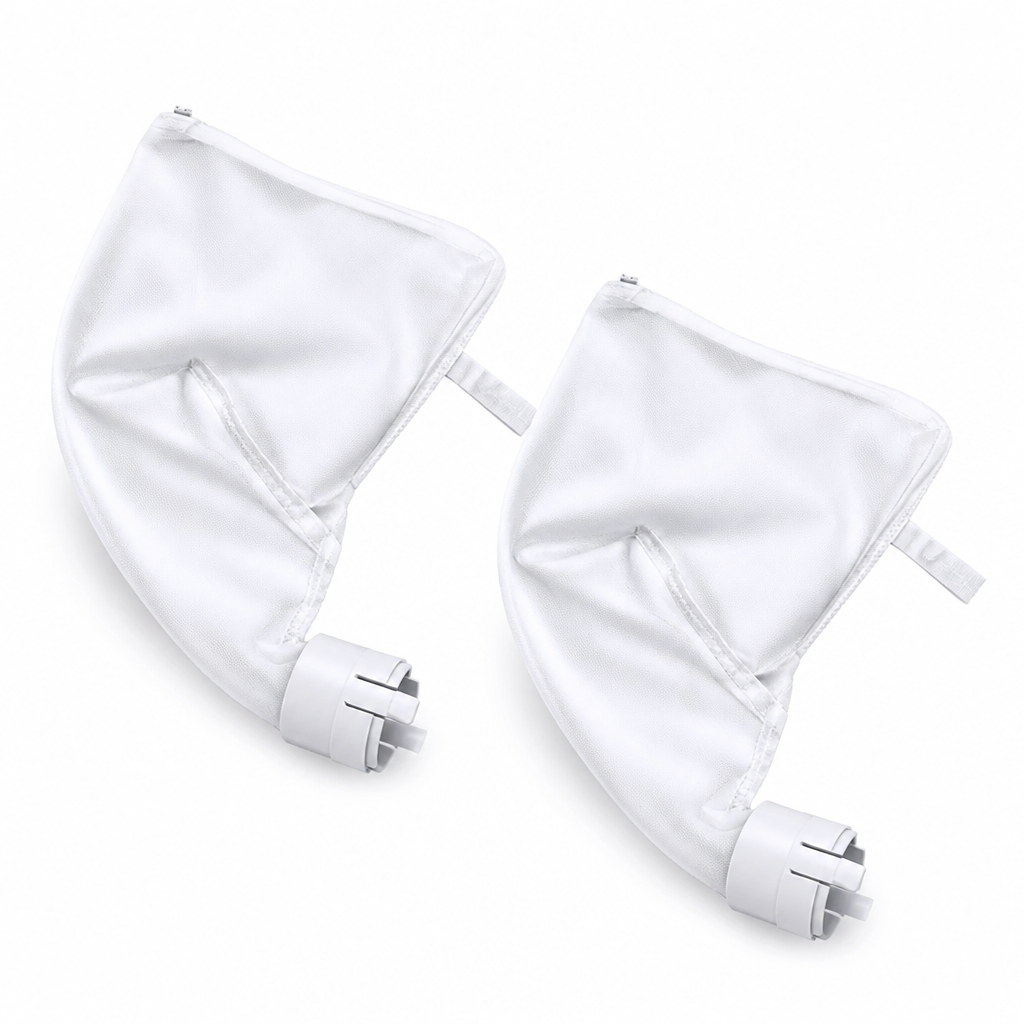 Zipper Closure Polyester Replacement Pool Cleaner Filter Bags (2-Pack)