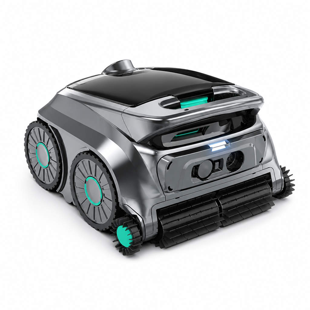 Cordless Six-Roller Edge-Cleaning Robotic Pool Vacuum (125-Min Runtime)