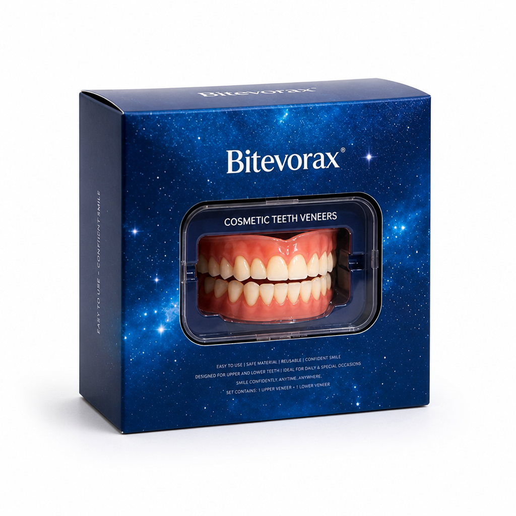 Easy-Apply Plastic Cosmetic Teeth Veneers (Upper & Lower)