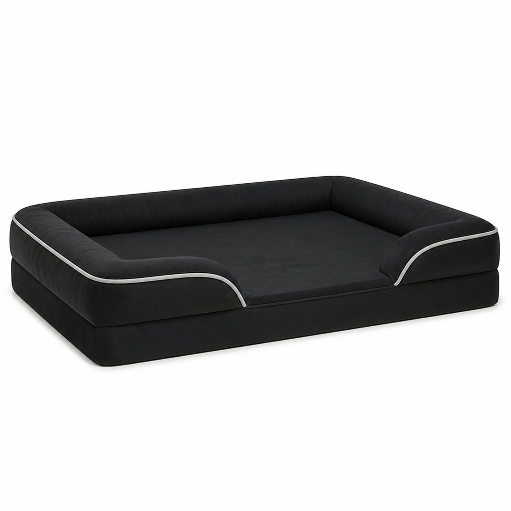 Orthopedic Foam & Washable Cover Dog Bed (Non-Slip Bottom)
