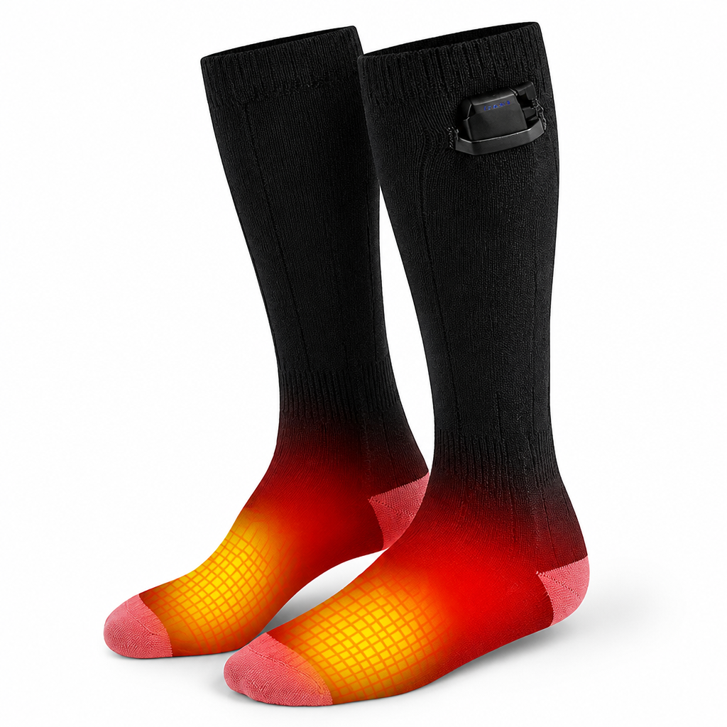 Rechargeable 3-Setting Windproof Heated Socks