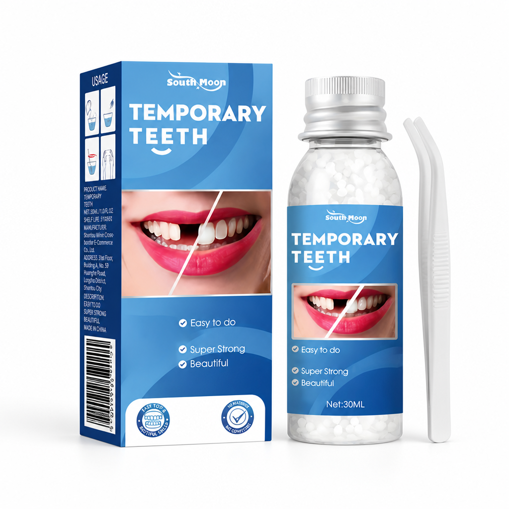 Adjustable Moldable Denture Resin Kit (80 g Bottle + Tweezers)