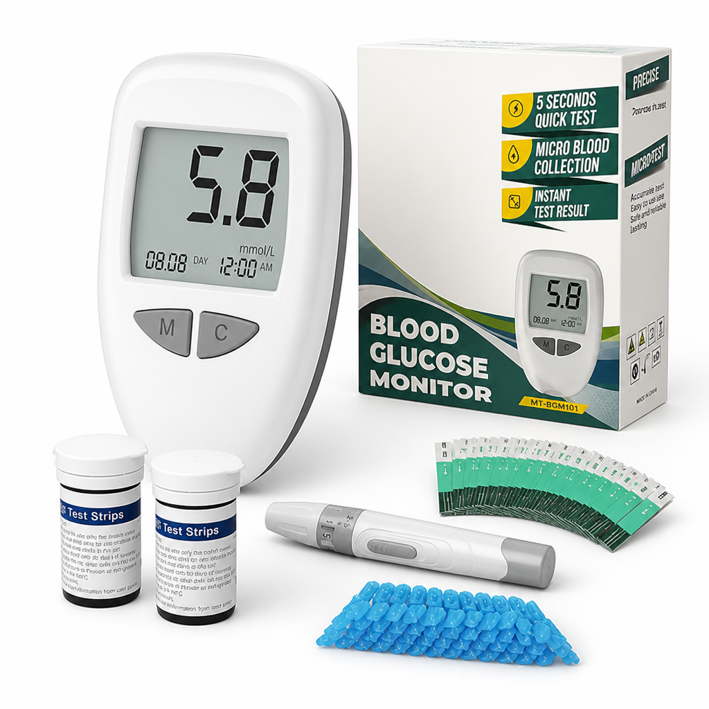 Accurate & Portable Blood Glucose Monitor Kit (50 Test Strips)
