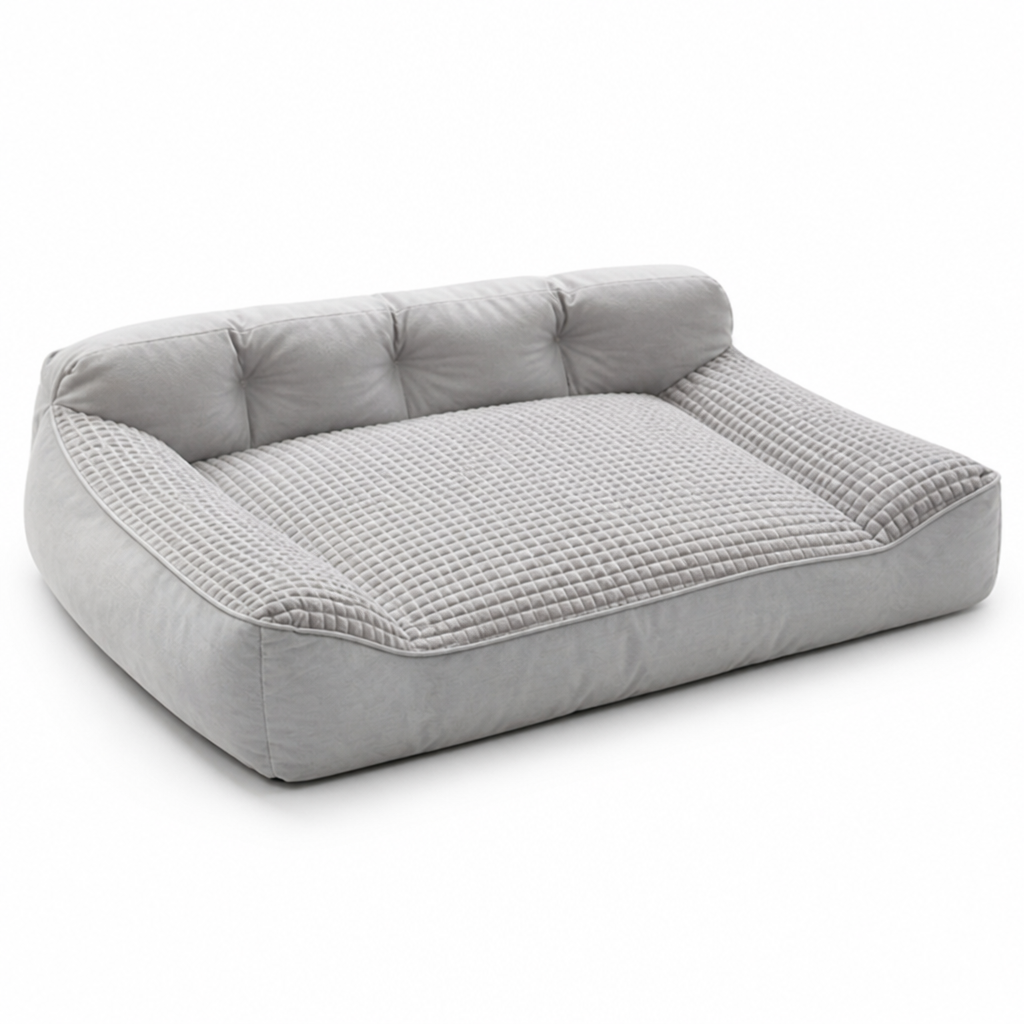 Orthopedic Memory Foam & Chew-Resistant Dog Bed (Egg-Crate Bolster)