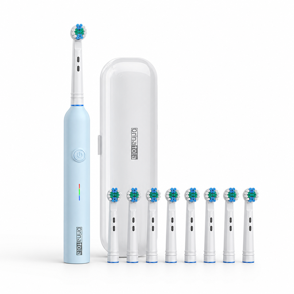 USB Rechargeable IPX7 Electric Toothbrush (8 Brush Heads)