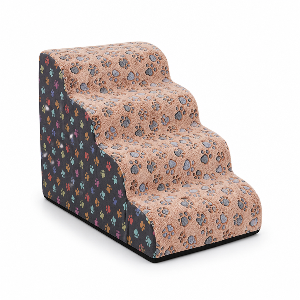 Plush Foam & Non-Slip Pet Stairs (Removable Washable Cover)