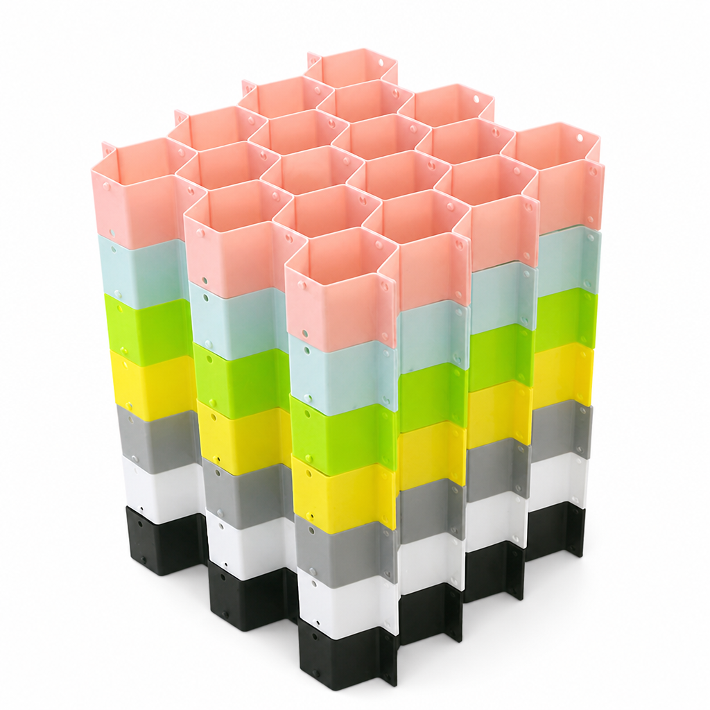 Modular Honeycomb Plug-In Drawer Organizer