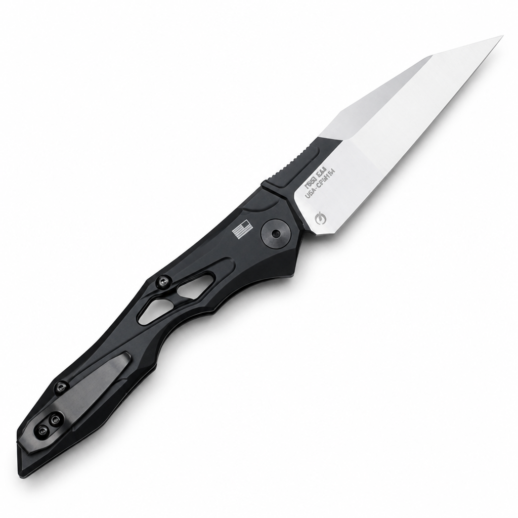 Automatic Wharncliffe Folding Knife (Aluminum Handle)