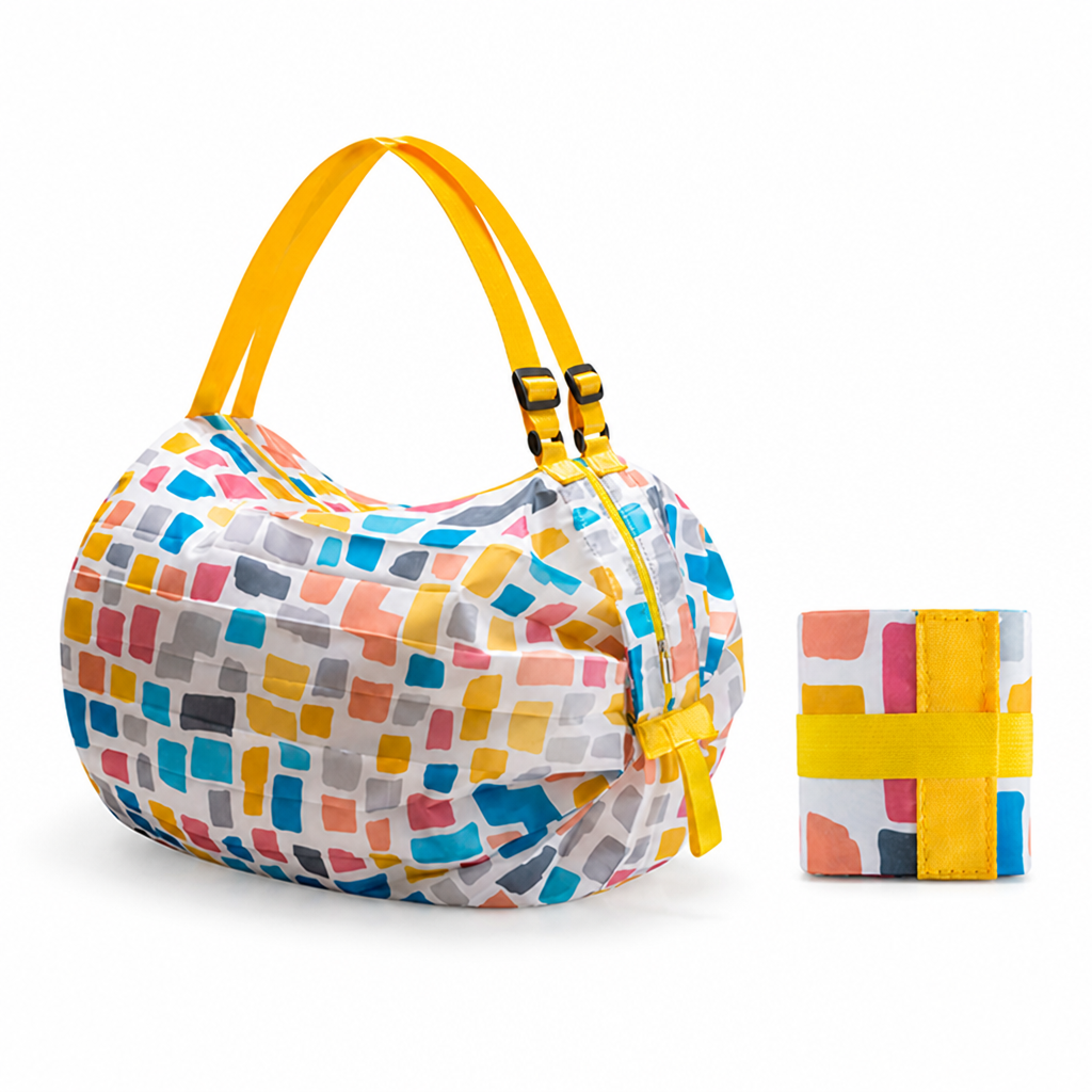 Water-Resistant Oxford Foldable Tote Bag (22 lb Capacity)
