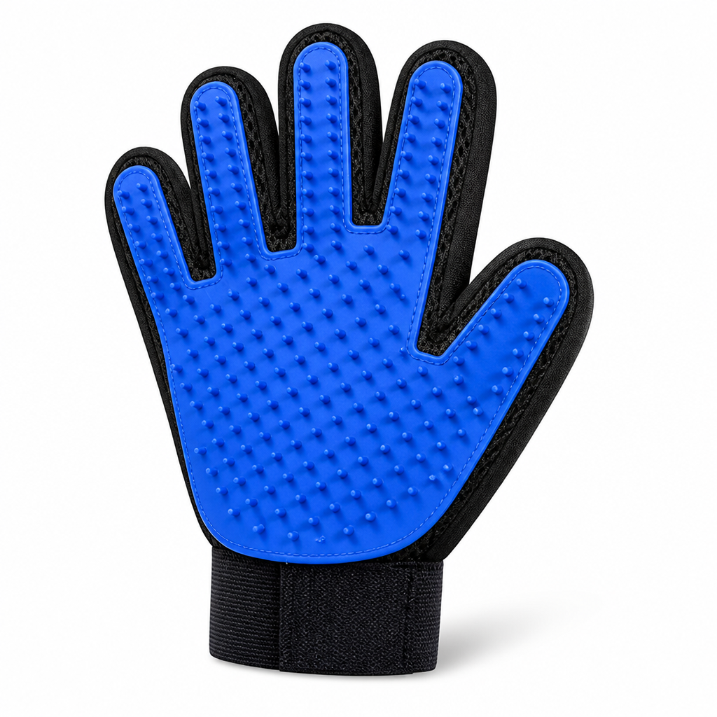 Ergonomic Soft Rubber Pet Grooming Glove