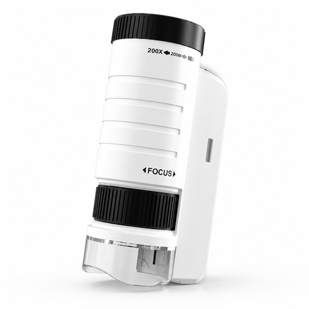 200x Magnification Built-In LED Handheld Microscope (For Kids)