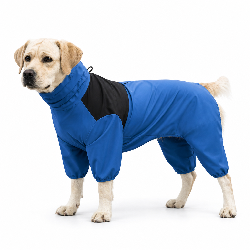 Waterproof Four-Leg Full-Coverage Dog Raincoat (Adjustable Straps)