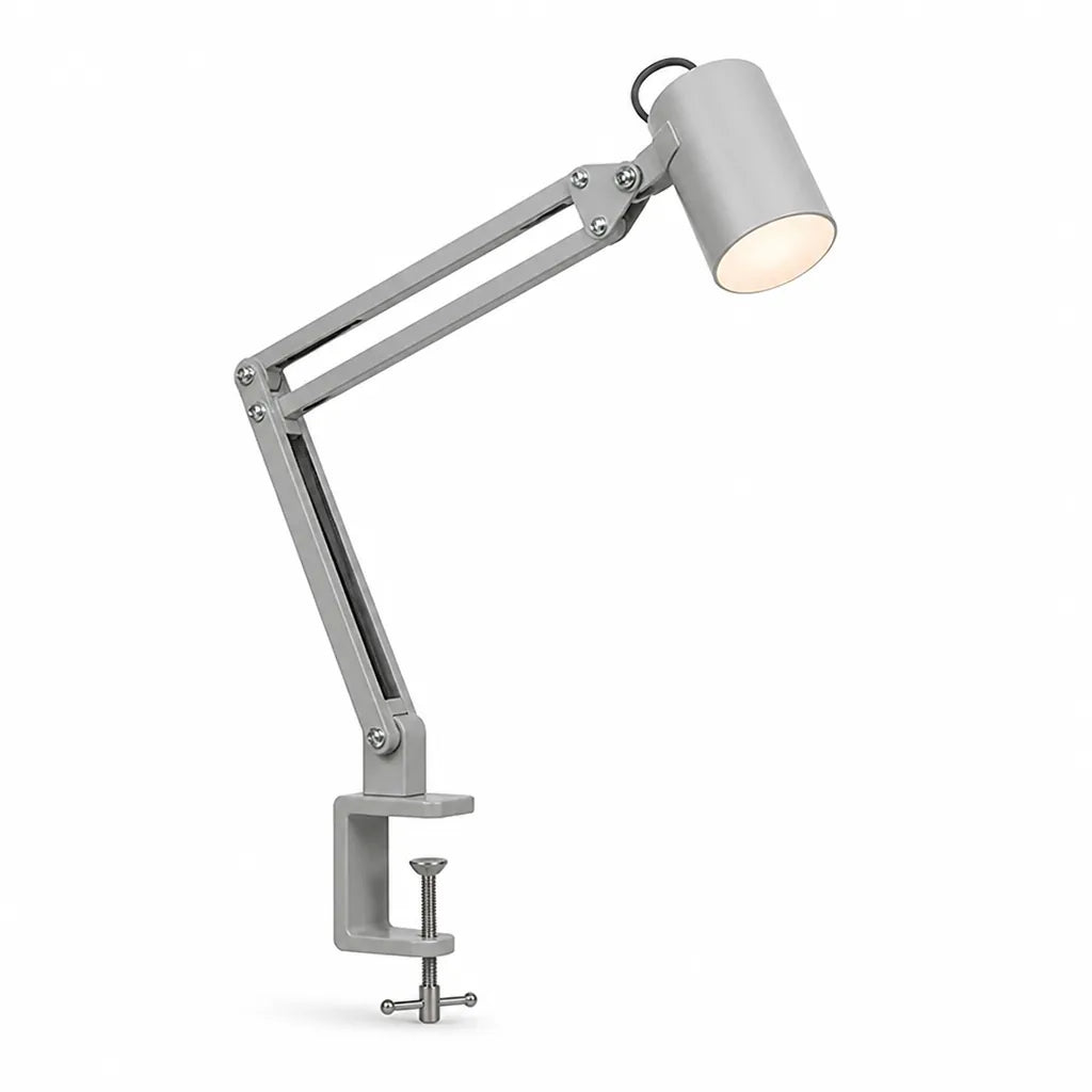 Adjustable Arm and Space-Saving Clamp Desk Lamp