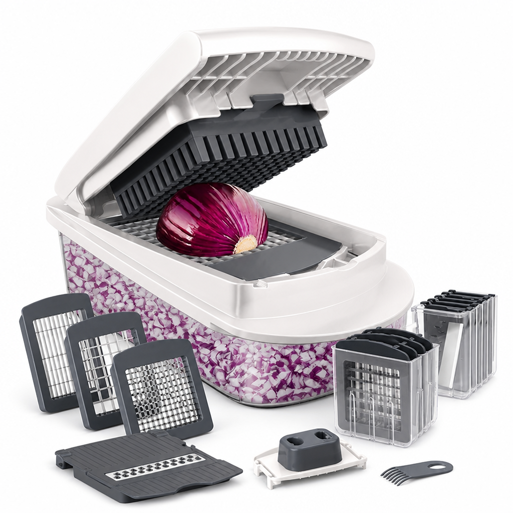 10-In-1 Vegetable Slicer With Built-In Container