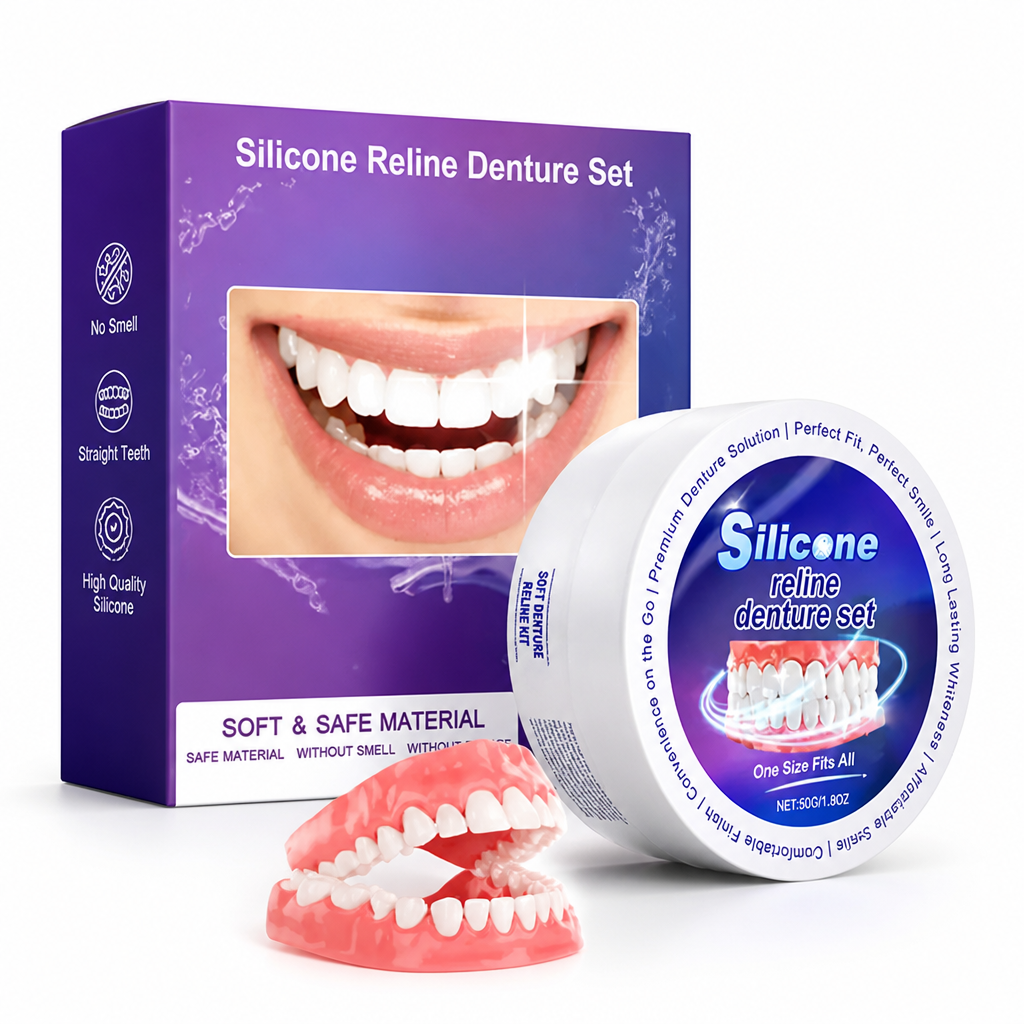 Heat-Activated Silicone Denture Reliner Kit (Upper & Lower)