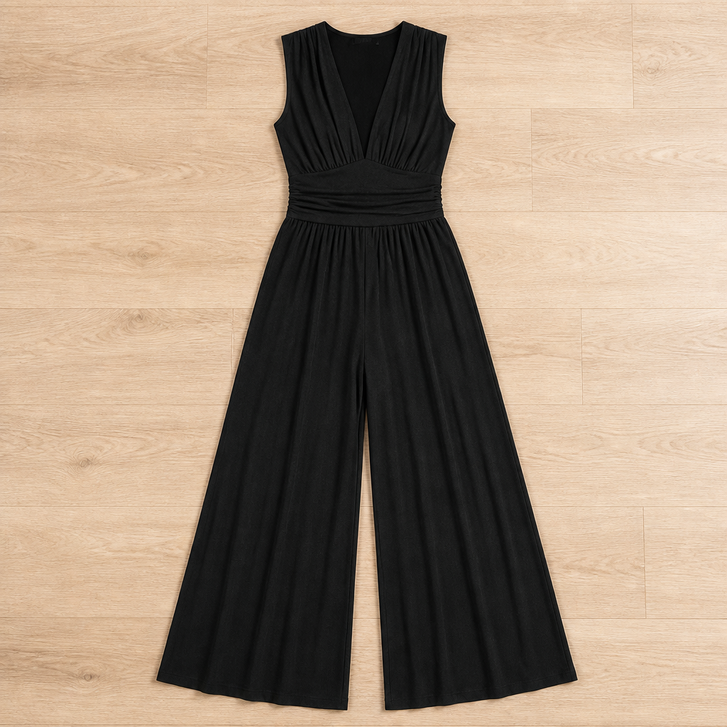 VeloraLuxe™ Sleeveless Wide-Leg Jumpsuit — Own Every Moment with Freedom, Flatter, and Flawless Comfort
