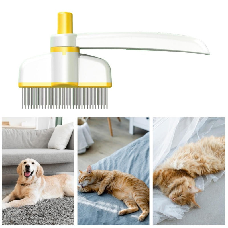 Grooming Comb for Cats and Dogs with Fur Eject Feature