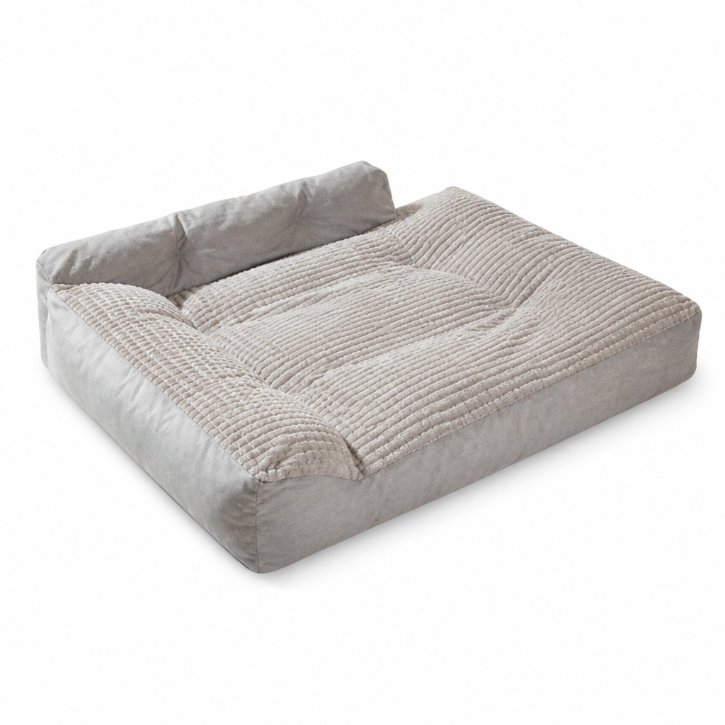 Orthopedic Memory Foam & Chew-Resistant Dog Bed (Egg-Crate Bolster)