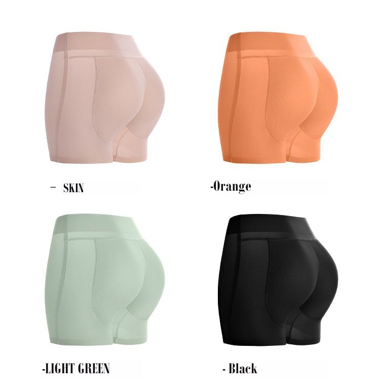 High-Waisted Shapewear Shorts with Padded Bottom - Breathable & Discreet
