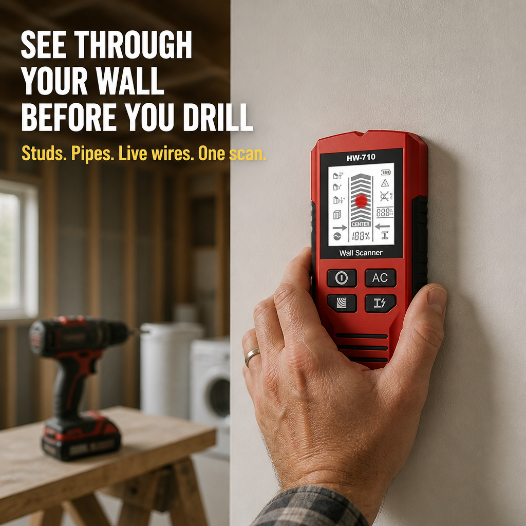 WallSight™ — Locate Studs, Pipes & Live Wires Ahead of Drilling