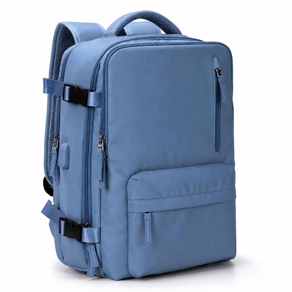 Water-Resistant Nylon Anti-Theft USB Travel Backpack