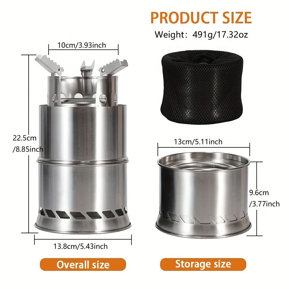 Portable Camping Stove for Wood Burning