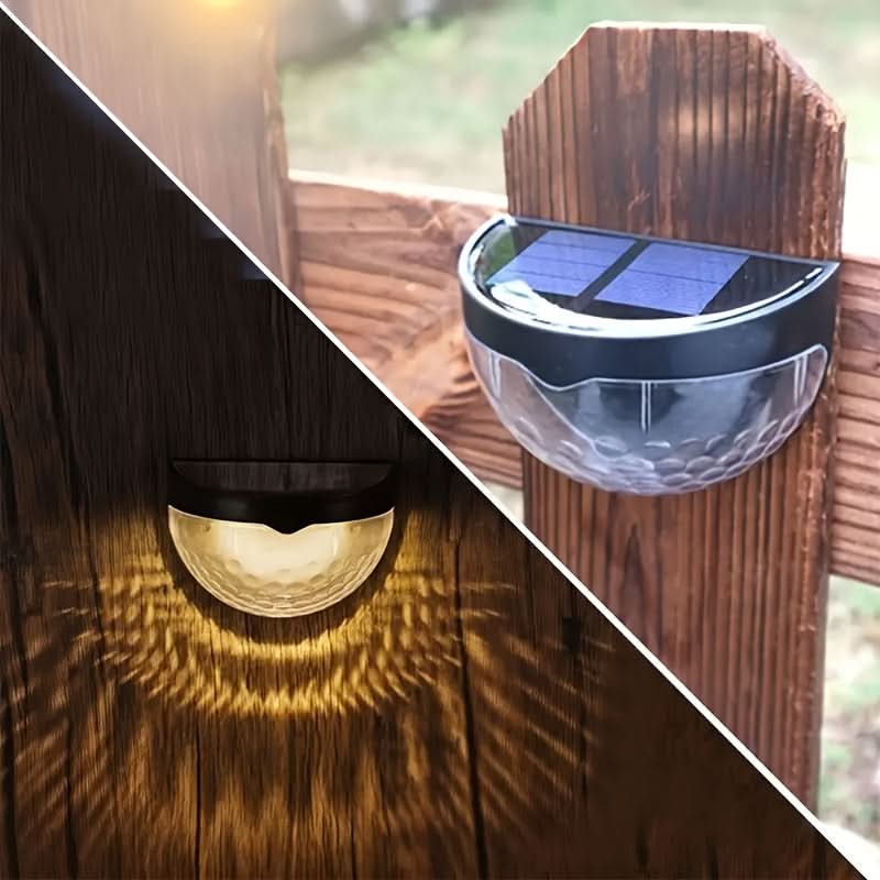 Set of Solar-Powered LaceGlow Wall Lights for Fences