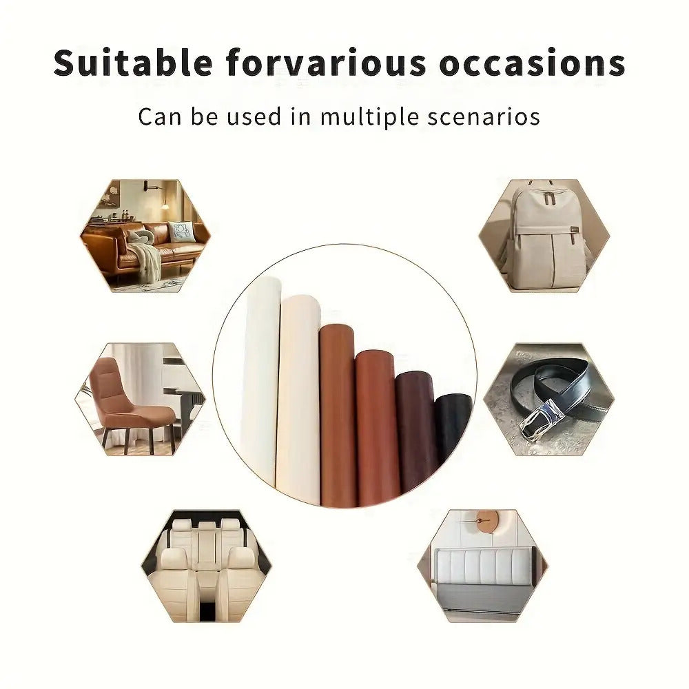 Stick-On Leather Repair Patch - Durable Self-Adhesive Cover for Upholstery