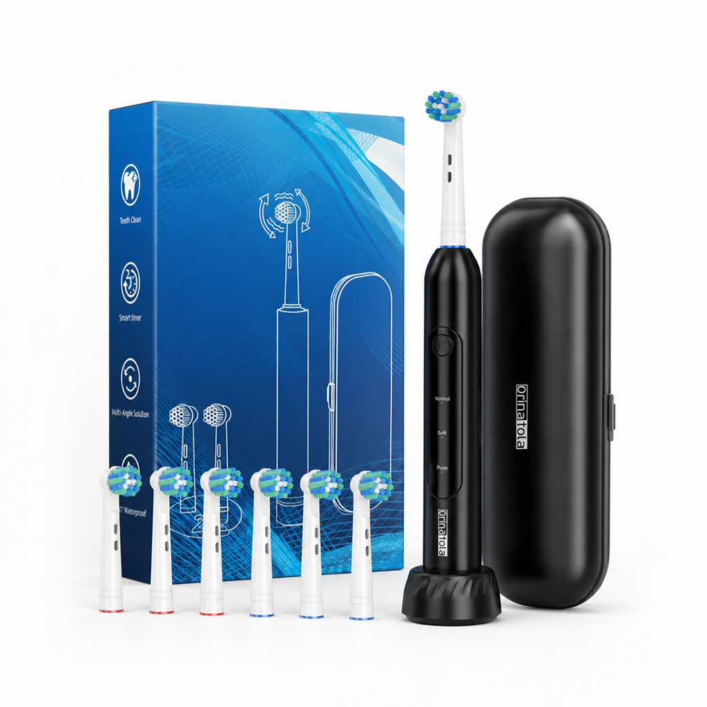 10000 RPM Rechargeable Electric Toothbrush (8 Replaceable Heads)