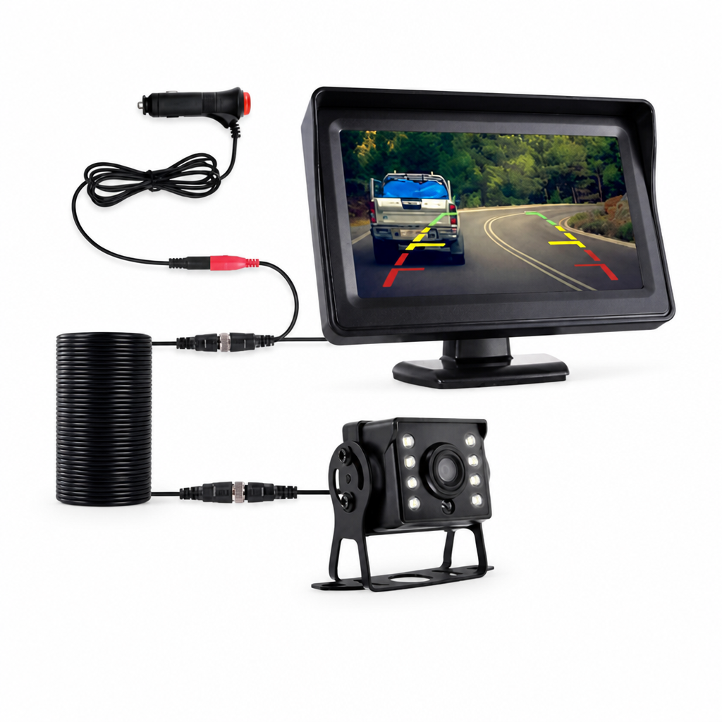 Wireless Night-Vision Wide-Angle Backup Camera System (4.3-Inch Display)