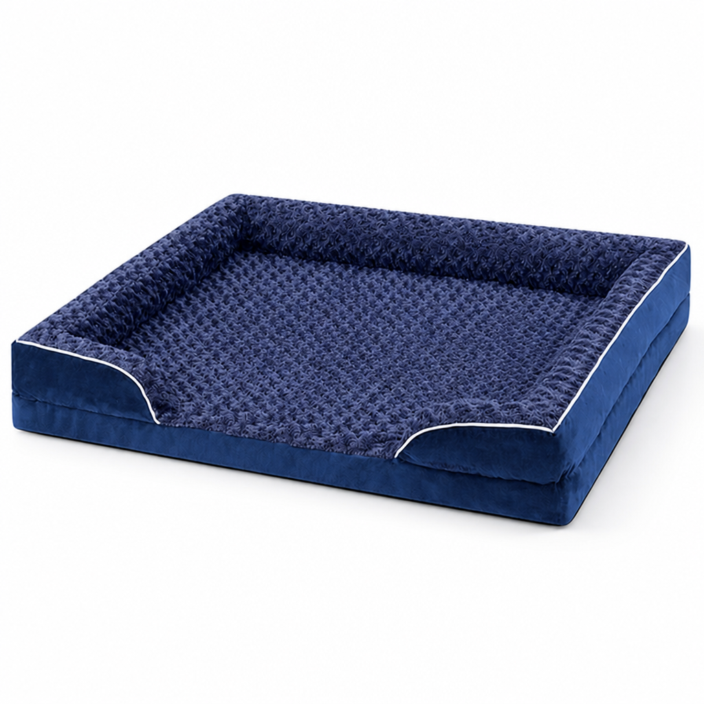 Egg Foam & Non-Slip Pet Bed (Removable Cover)