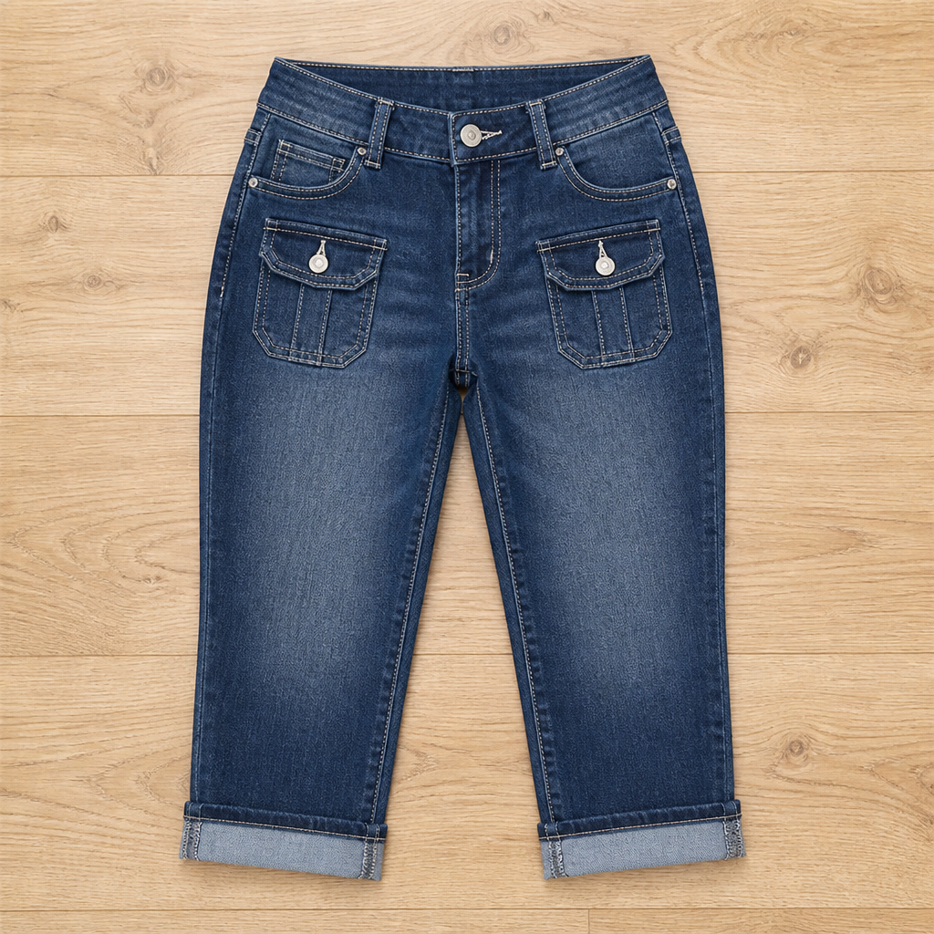 VitalDenim™ Slim Fit Stretch Capris — Embrace Every Curve with Unstoppable Comfort