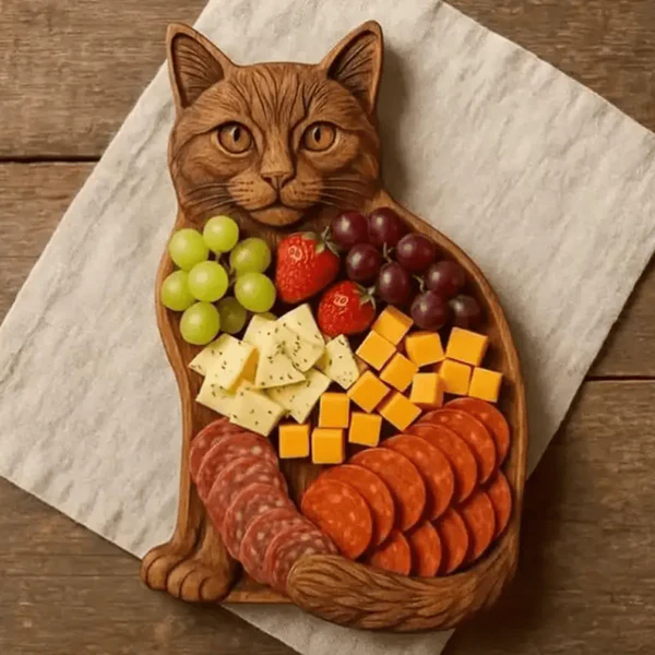 Snack Tray | Solid Wood Platter | Animal Motif | NaturKueche