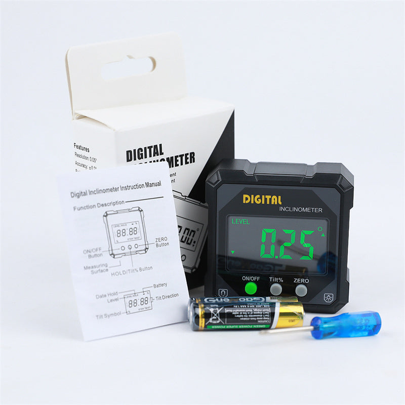 Digital Angle Finder with Magnetic Base - Waterproof Design