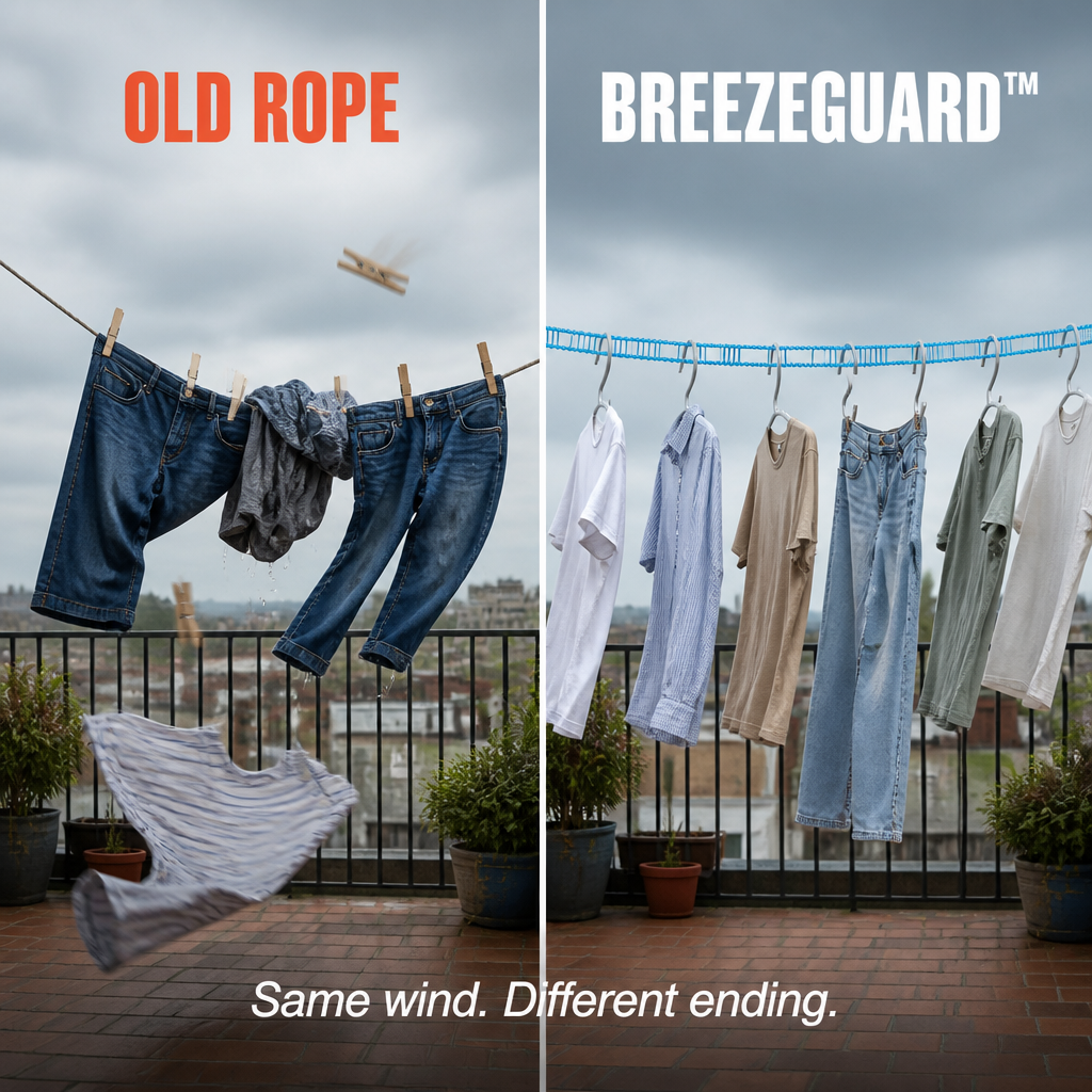 BreezeGuard™ — Secure Each Shirt Tight, Keeping Wind Away from Your Laundry