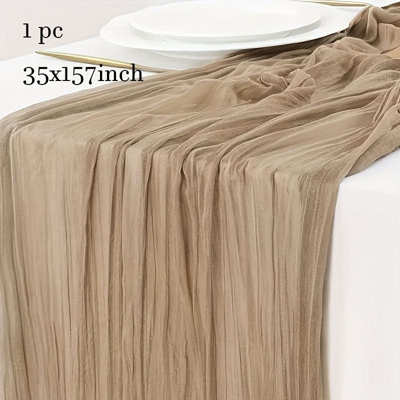Crinkled Cheese Tablecloth for Stylish Boho and Holiday Decor