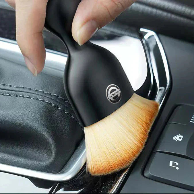 Set of 2 Soft Bristle Brushes for Car Interior Cleaning