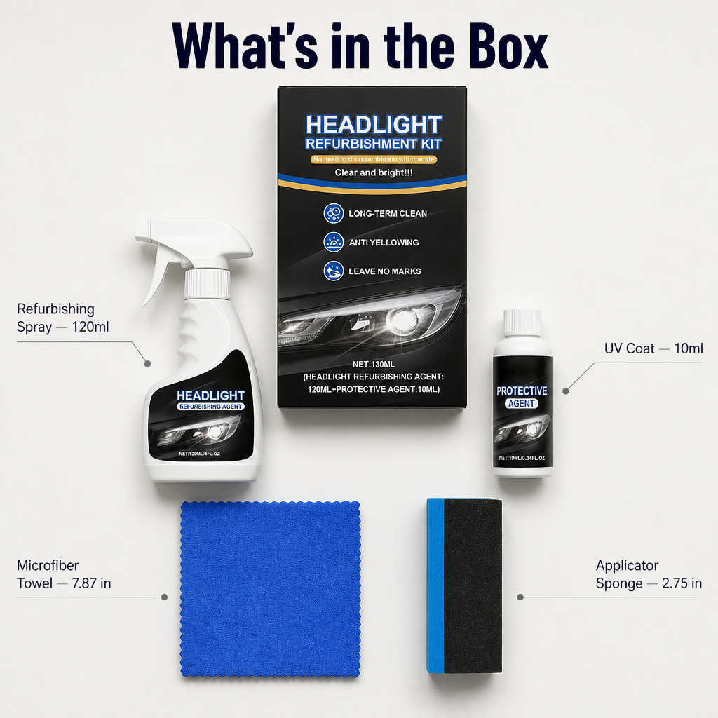 LumaShield™ — Spray to Clear Foggy Headlights Fast, No Sanding or Garage Trips Needed