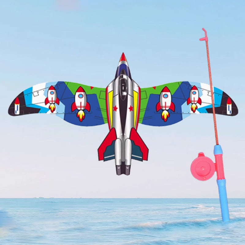 Children's Kite Featuring Fishing Rod Design