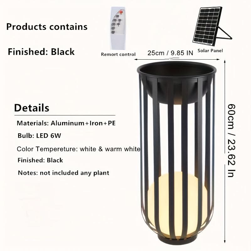 Remote-Controlled Solar Garden Light for Outdoor Use