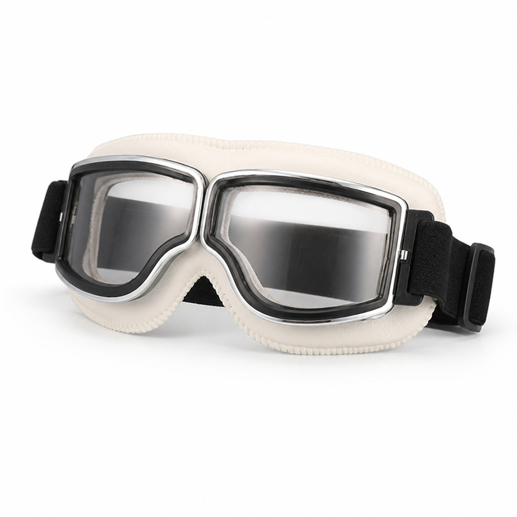 Interchangeable Lenses & Comfort-Padded Motorcycle Goggles