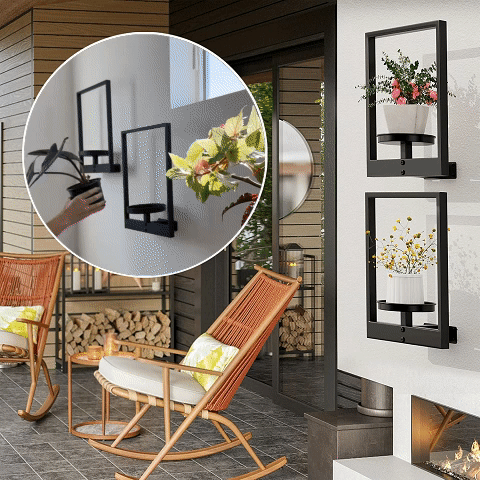Wall Mounted Plant Holder | Metal Frame | Space-Saving | Plantify