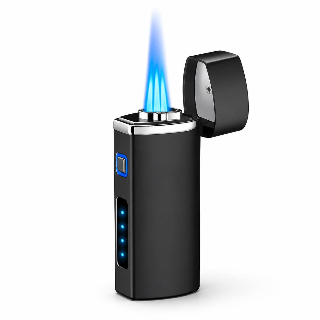 Triple Jet Touch-Activated USB Rechargeable Lighter