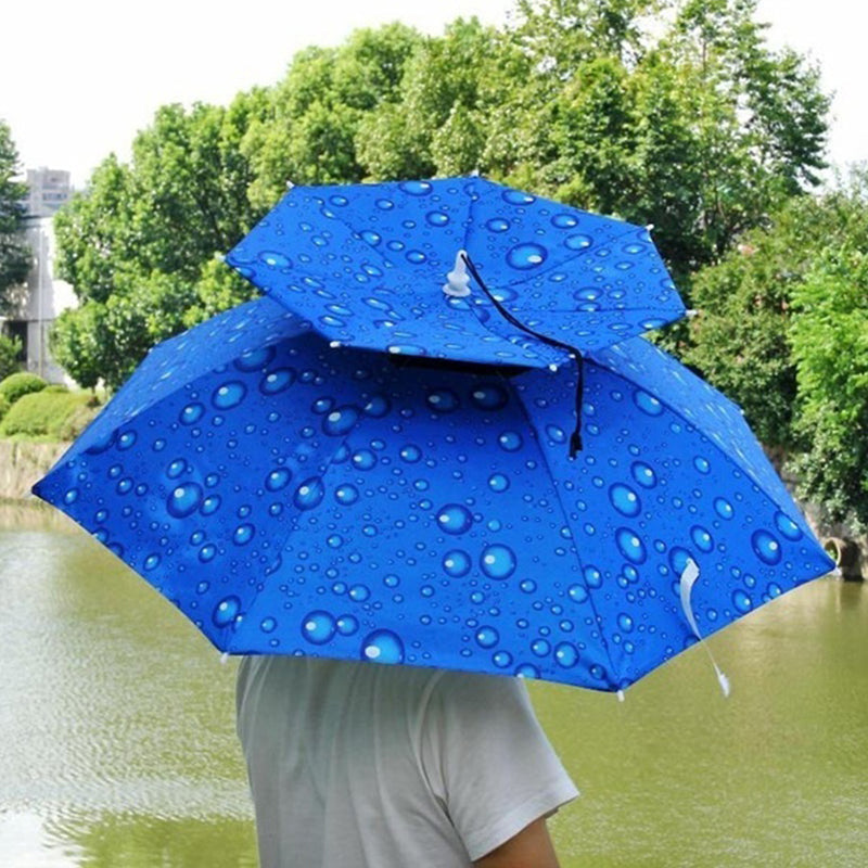 Adjustable Chin Strap Umbrella Hat