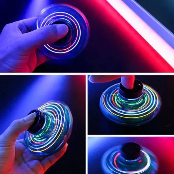 LED Light Display Gyroscope Spinner with Hand Gesture Control
