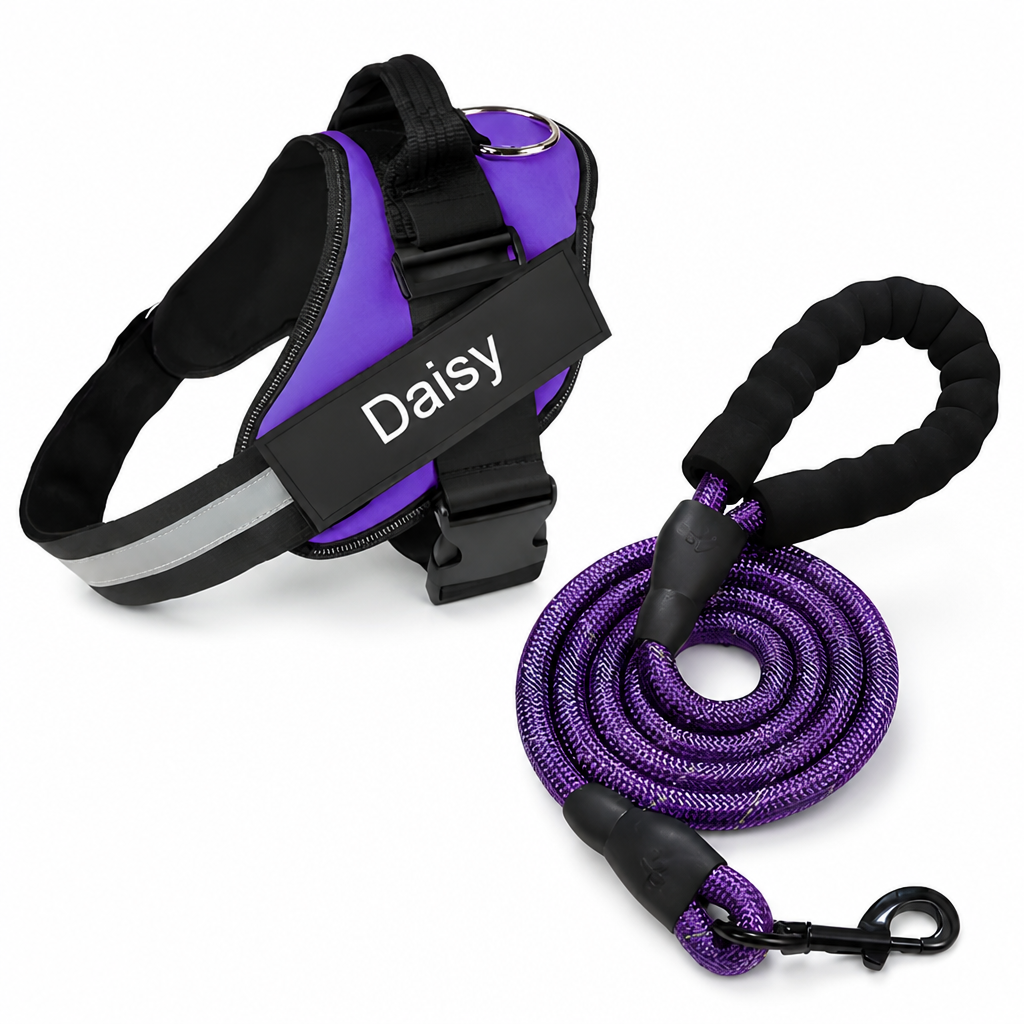 Adjustable No-Pull Front-Clip Dog Harness (Custom Engraving)