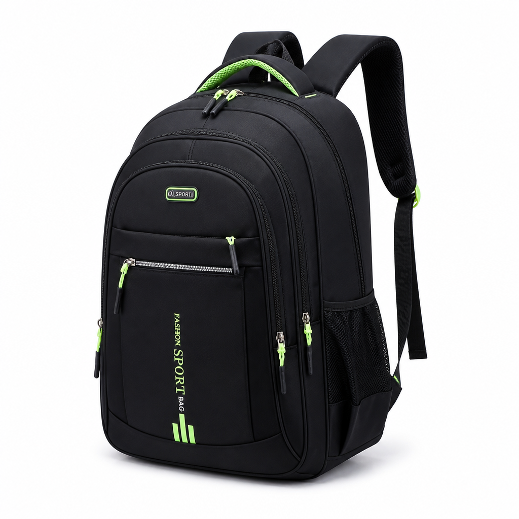 Water-Repellent Oxford USB-Charging Backpack (Fits 15.6in Laptop)