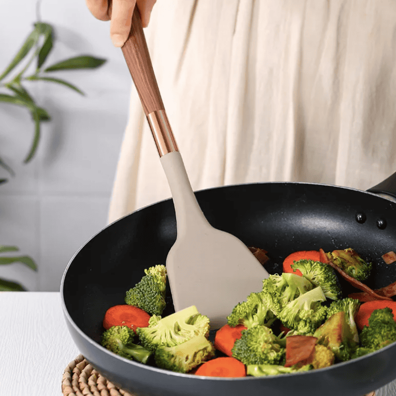 Complete 10-Piece Kitchen Tool Set with Wooden Handles
