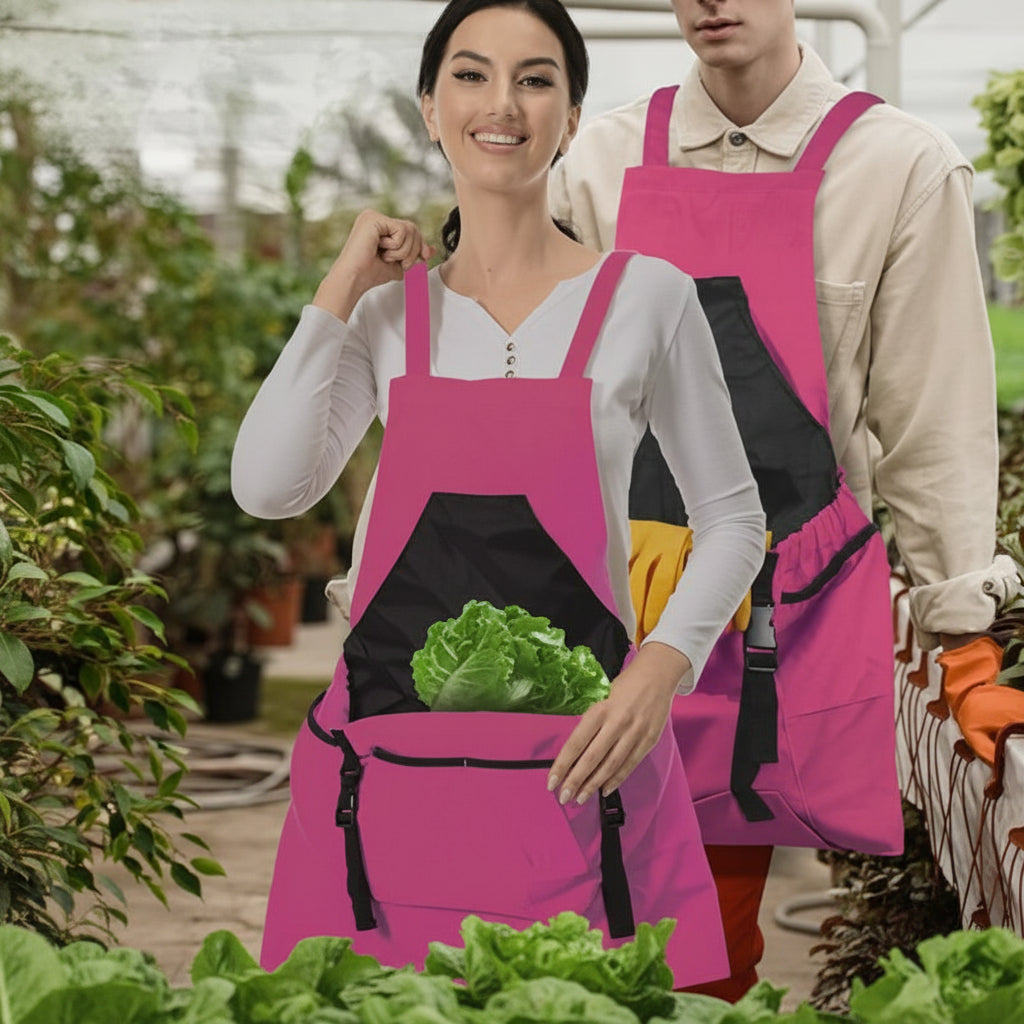 Adjustable Waist Garden Apron with Cross Back Straps and Oxford Material